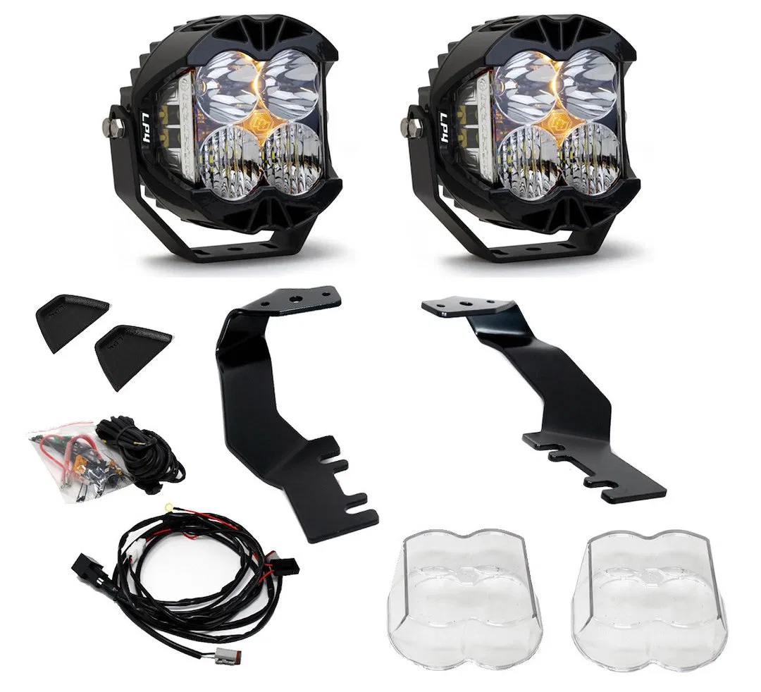 448075 – BAJA DESIGN Driving/ Fog Light, LED Driving/ Combo Beam Clear Lens Black Housing A-Pillar Mount Set Of 2 Wit...